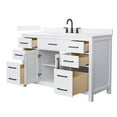 thumbnail image 2 of Beckett 54" White Single Vanity & White Quartz Top (3-Hole) & Black Trim, 2 of 5