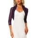 thumbnail image 1 of INSPIRAR CHIC Blusas Semi Transparentes para Mujeres Elegante Cárdigan Bolero Shrug Púrpura 3XL, 1 of 6