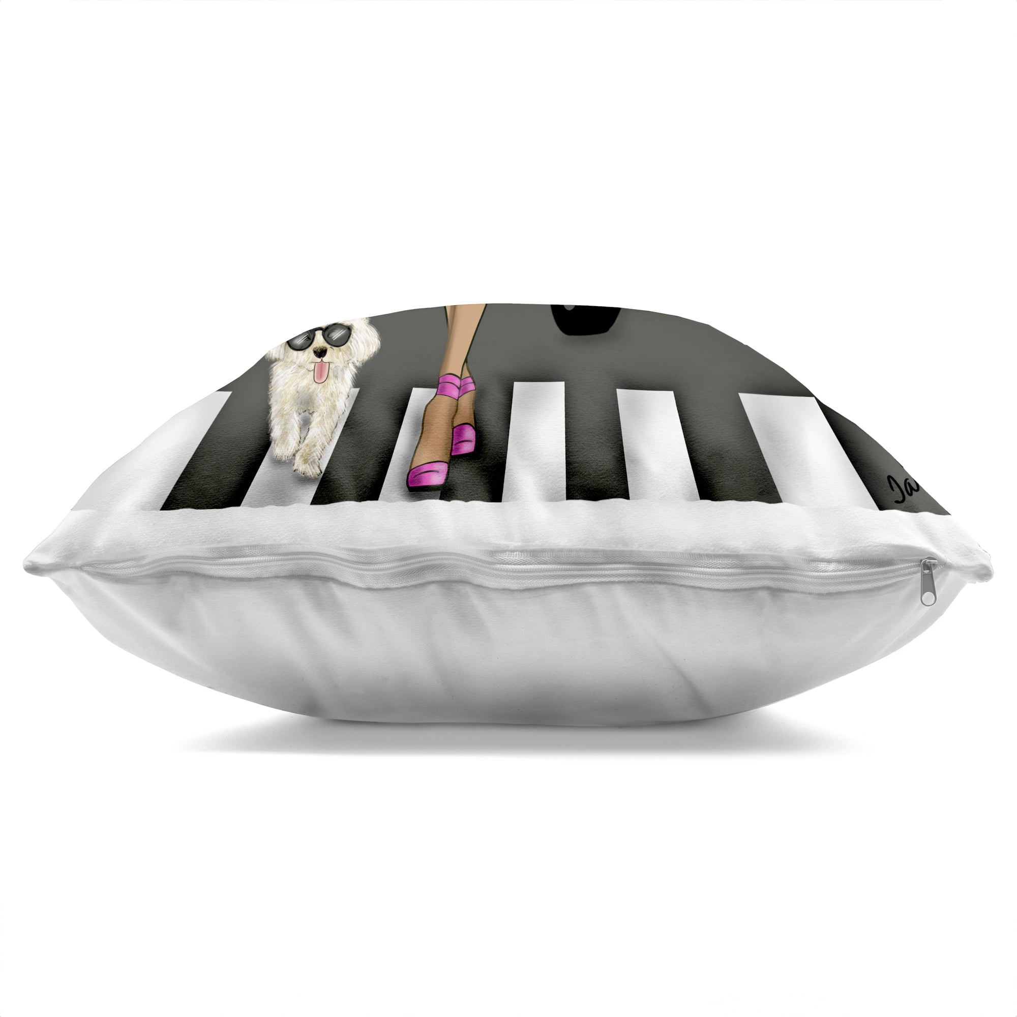 Stupell Industries Fashion Girl in Big City Decorative Printed Throw Pillow, design by Tara Boone, 18 x 7 x 18