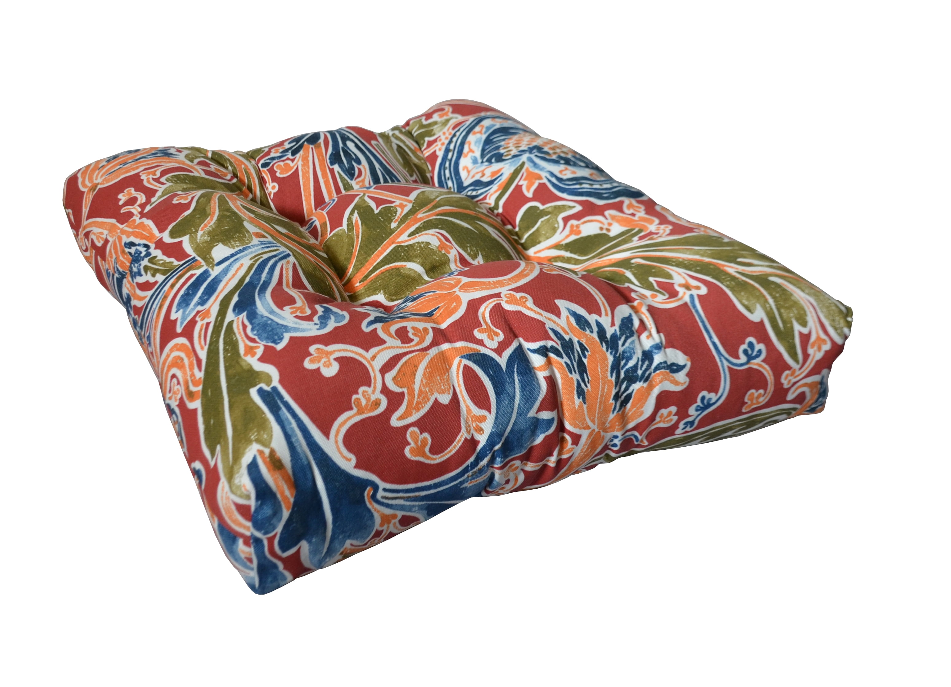 Indoor/outdoor Patio Tufted Seat Pads( set of 2), Meridian Red