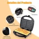 thumbnail image 2 of Waflera de 750 W, Waflera Electrica de Acero Inoxidable con Placa de Cocción, Waflera Mini con Revestimiento Antiadherente para Gofres Dobles, Hash Browns, Desayuno, Fácil de Limpiar, 2 of 4