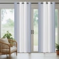 thumbnail image 3 of Outdoor Curtains for Patio Waterproof, Navy Blue Ombre Windproof Pravicy Outside Porch Blackout Curtain, Blue White Gradient Modern Abstract Art Sun Blocking Grommets Curtains for Cabana 54"x84", 3 of 9