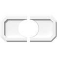thumbnail image 1 of Ekena Millwork CMP12X6ED2-04000 4 in. ID x 4 in. Rectangle Emerald Architectural Grade PVC Contemporary Ceiling Medallion - 2 Piece, 1 of 1