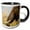 Black/White, variant on 3drose, Africa, Zambia. Close-up of Elephant Eating., 11oz Two-tone Black Mug