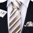 thumbnail image 3 of Set de corbatas Barry.Wang Classic Stripe Silk 150x8,5 cm, 3 of 8