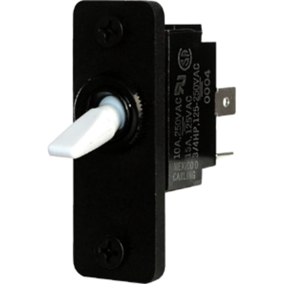 4" Black and White Blue Sea 8207 SPDT Toggle Panel Switch