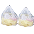 thumbnail image 1 of Zshan Pack of 2 Small Commercial Mesh Laundry Bags with Drawstring for Dorm, Travel, College, Apartment, Camping, RV, Machine Washable, Door Hanging Mesh Bag, 30x40cm., 1 of 4