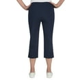 thumbnail image 2 of Hearts Of Palm Womens Solid Pull-On Capri Pants With Detailed Split Hem, 2 of 4