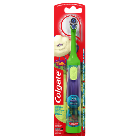 Colgate Kids Battery Powered Toothbrush - Trolls (Colors (Best Baby Electric Toothbrush)