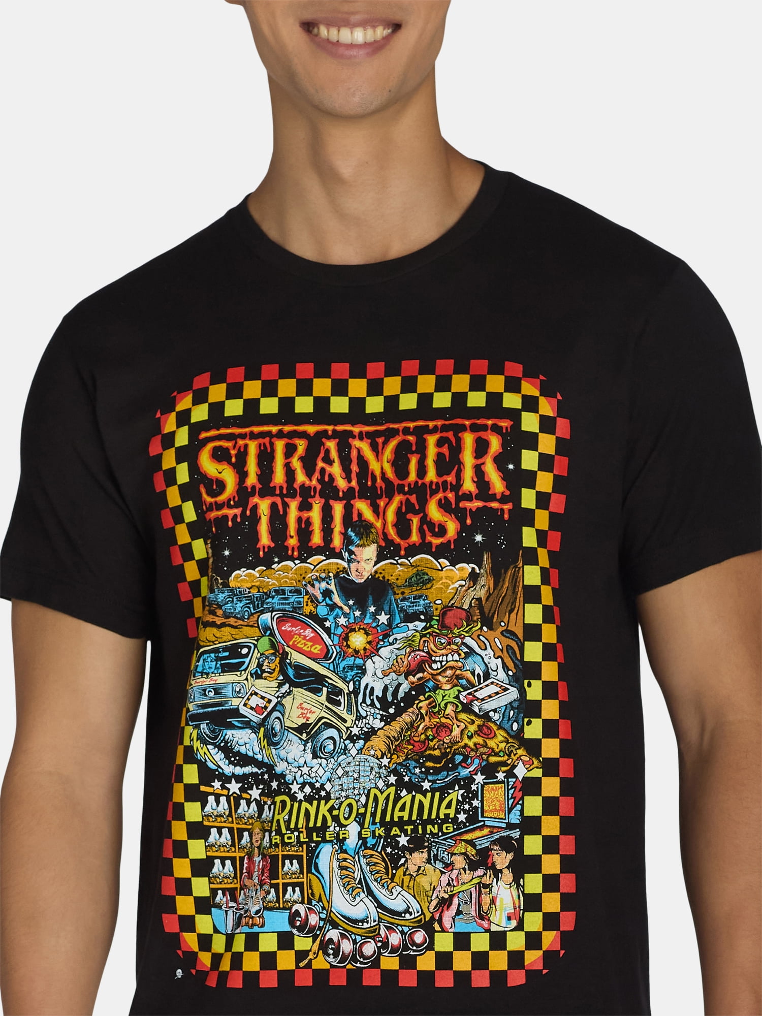 Netflix Stranger Things Men's & Big Men's Rink-O-Mania Graphic Tee Shirt, Sizes S-3XL