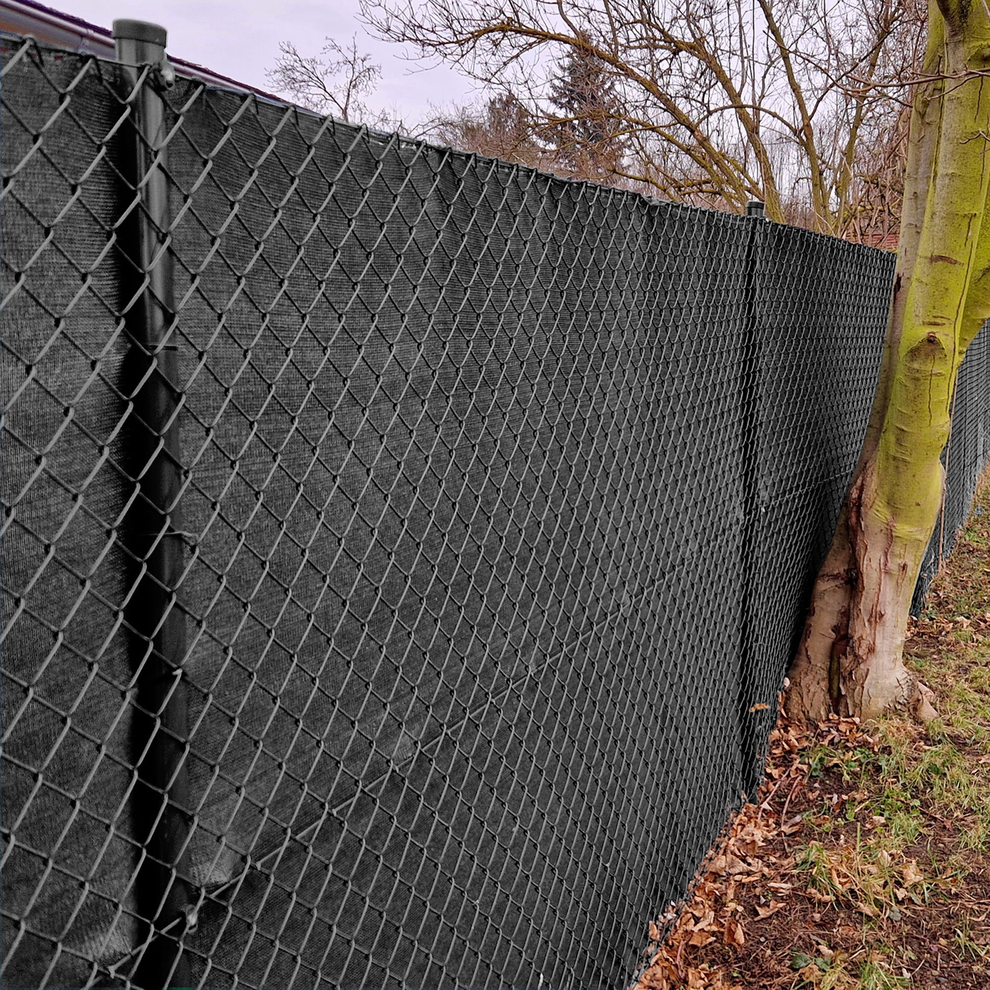 Black Heavy-Duty Privacy Screen Fabric 6ft x 50ft by Screenguard