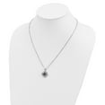 thumbnail image 4 of Sterling Silver Rhodium-plated White Night Black & White Diamond Pendant Necklace, 4 of 5