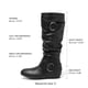 thumbnail image 5 of Botas Altas hasta la Rodilla para Mujer DREAM PAIRS Negras Talla 9 con Forro de Piel Sintética, 5 of 7
