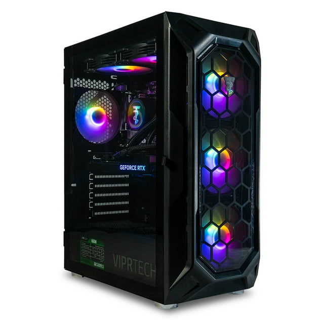 ViprTech Ghost 4.0 PC de Jeu - AMD Ryzen 7 (4,4 GHz), RTX 5060 Ti 8 Go, 32 Go DDR4, 1 To SSD, Noir