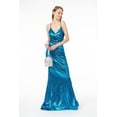 thumbnail image 2 of Women's Elizabeth K Shiny Dress Lamé Prom 2026 Gown Gl2943 Royal Blue Size M, 2 of 4