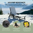 thumbnail image 5 of WestinTrends Aruba 2-Piece Outdoor Patio Chaise Lounge Chair with Wheels & Cup Holder with Patio Side Table, Dark Brown, 5 of 16