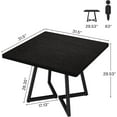 thumbnail image 7 of Tribesigns Square Dining Table Set of 2, 31.5" Industrial Dinner Table with Metal Base, 7 of 7