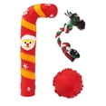 thumbnail image 3 of Christmas Dog Toy Gift Set – Interactive Chew Rope & Ball Collection, Holiday Teething Training Accessories, Plush Sound Making Play Toys, Indoor Festive Pet Entertainment Bundle, 3 of 9