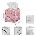 thumbnail image 5 of ZUXONGSY Christmas Square Tissue Box Cover Snowmans 2 Piece PU Leather Tissue Box Cover Lightweight Facial Paper Organizer Dispenser Christmas Bathroom Decorative Accessories, 5 of 7
