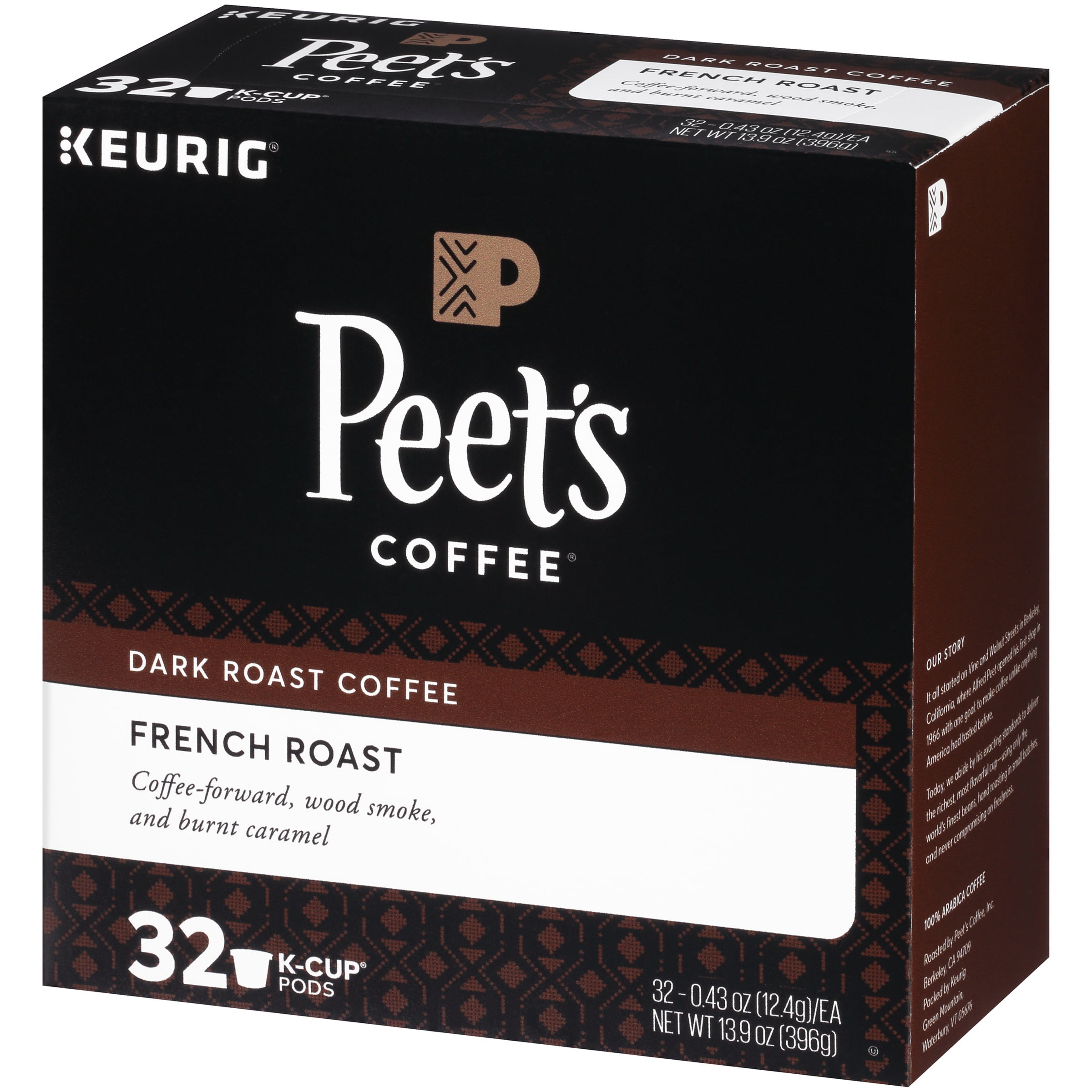 Peet's Coffee K-Cup Pods, French Roast Dark Roast (32 Count) Single Serve Pods Compatible with Keurig Brewers