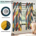 thumbnail image 3 of Yayeee Window Curtains Set of 2 for Living Room Light Filtering 63"x42", Red Geometric, 3 of 7