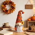 thumbnail image 5 of Chmadoxn 13.8" Fall Gnomes Plush Decor, Pumpkin Sunflower Faceless Doll, Autumn Harvest Thanksgiving Gnome Tabletop Figurine for Home Fireplace Mantel Tiered Tray Decoration, 5 of 9