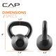 thumbnail image 4 of Kettlebell CAP Barbell de 9 kg de hierro fundido negro, 4 of 8