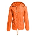 thumbnail image 6 of iHPH7 Outdoor Jacket Hooded Rain Coats for Women Softshell Jacket Women Hooded Jacket Women Zip Up Jacket Hiking Jacket Women Womens Raincoats Waterproof with Hood Orange XXL, 6 of 9