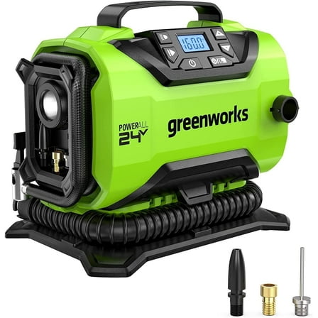 Greenworks 24V Cordless Tire Inflator 160 PSI Portable Air Compressor, Tool Only