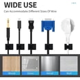 thumbnail image 2 of Viaky 30 Pcs Black Cable Clips Self Adhesive Back Nylon Wire Adjustable Cords Organizer Clamps Adhesive Cable Management Wire Holder for Office Desk Table Wall Home USB Cord, 2 of 7