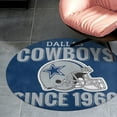 thumbnail image 4 of Football Cowboys Round Area Rugs for Bedroom Living Room, 2FT Soft Comfy Indoor Circle Carpets, Carpet Home Decor Floor Mat, 4 of 6