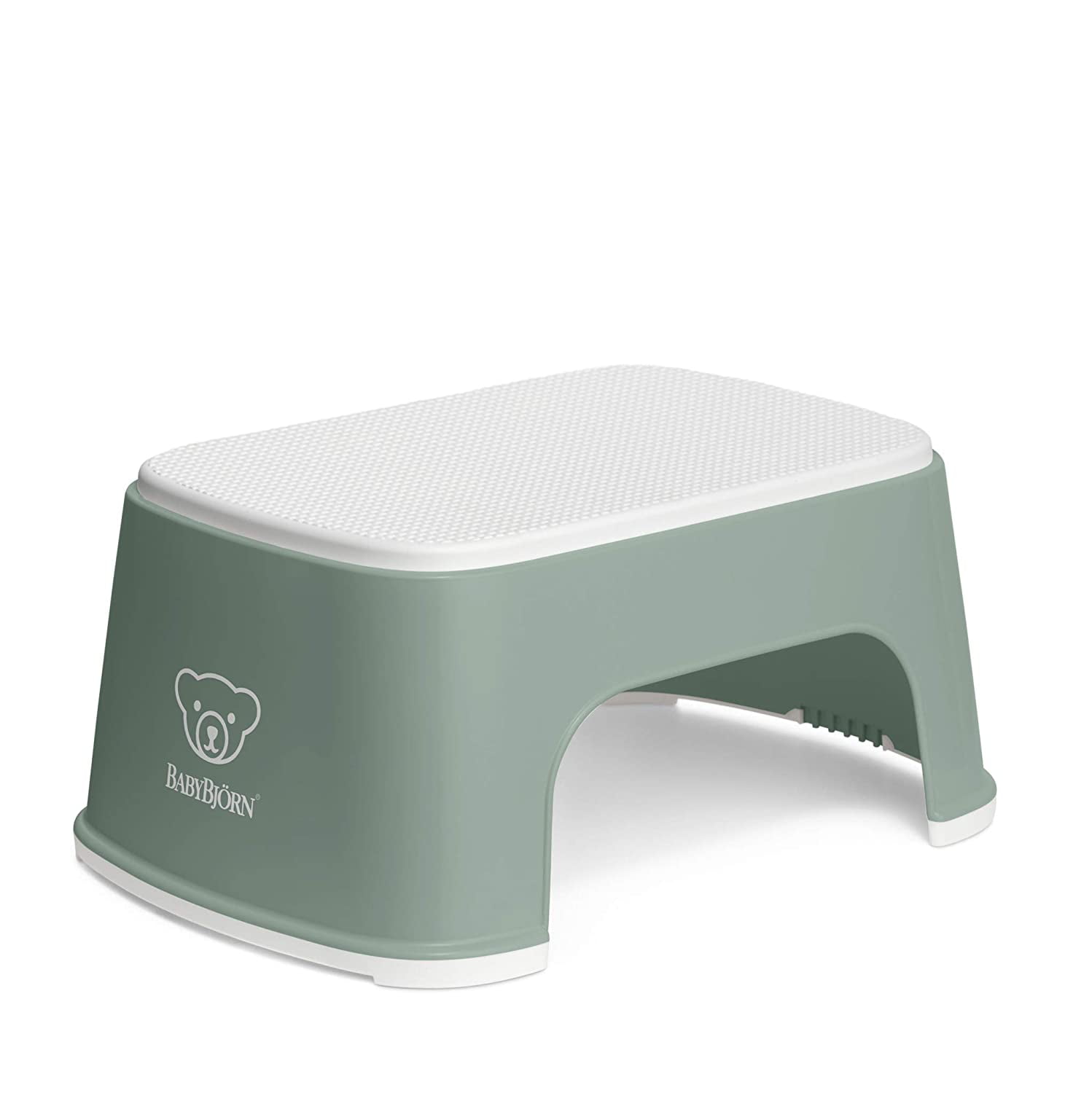 Pink grey AOLVO Childrens Stool Non-Slip Sink Footstool with 2 Steps Stable Footstool for Children 