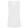 thumbnail image 2 of Made by Johnny Women's Summer Sleeveless Pleated Back Closure Casual Tank Tops XL WHITE, 2 of 6