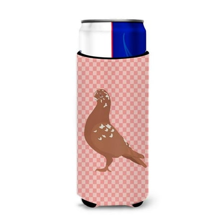 

Carolines Treasures BB7953MUK African Owl Pigeon Pink Check Michelob Ultra Hugger for Slim Cans