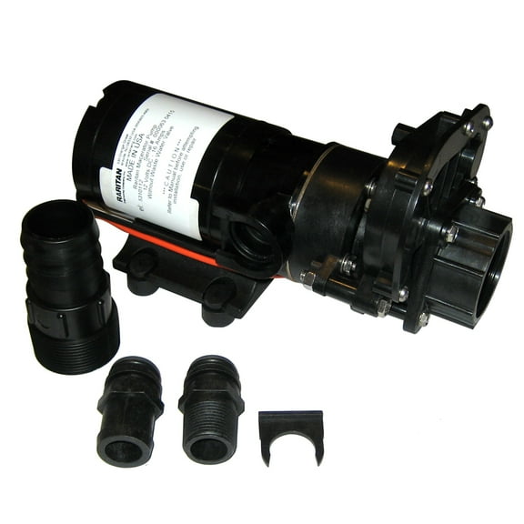10" Black and Orange Macerator Pump with Waste Valve