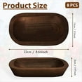 thumbnail image 2 of 6 Pcs Wooden Dough Bowls for Candle Making Wood Bulk Decor Hand Carved Decorations Food Bread, 2 of 6