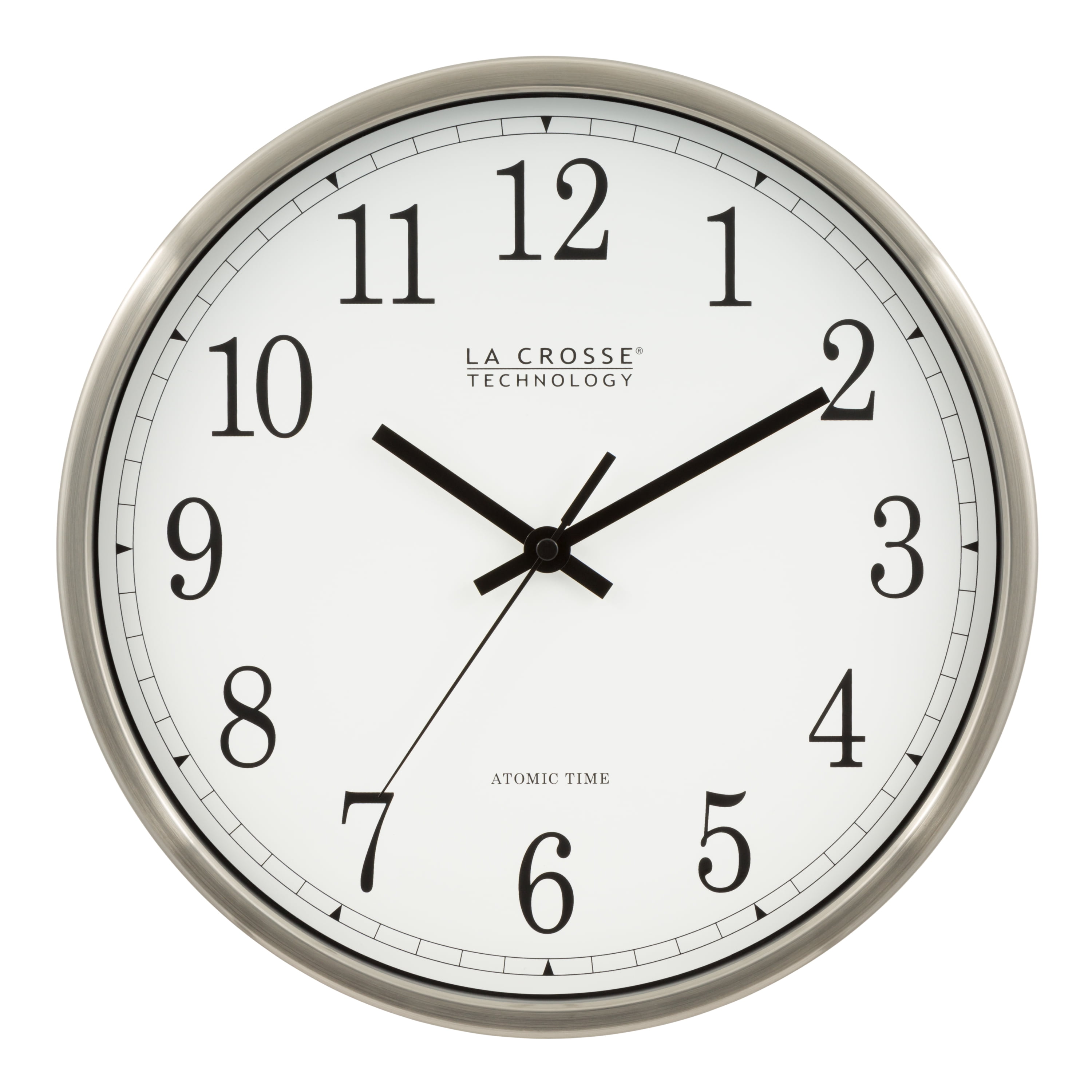 La Crosse Technology 12 Inch Atomic Analog Metal Wall Clock, WT3126B
