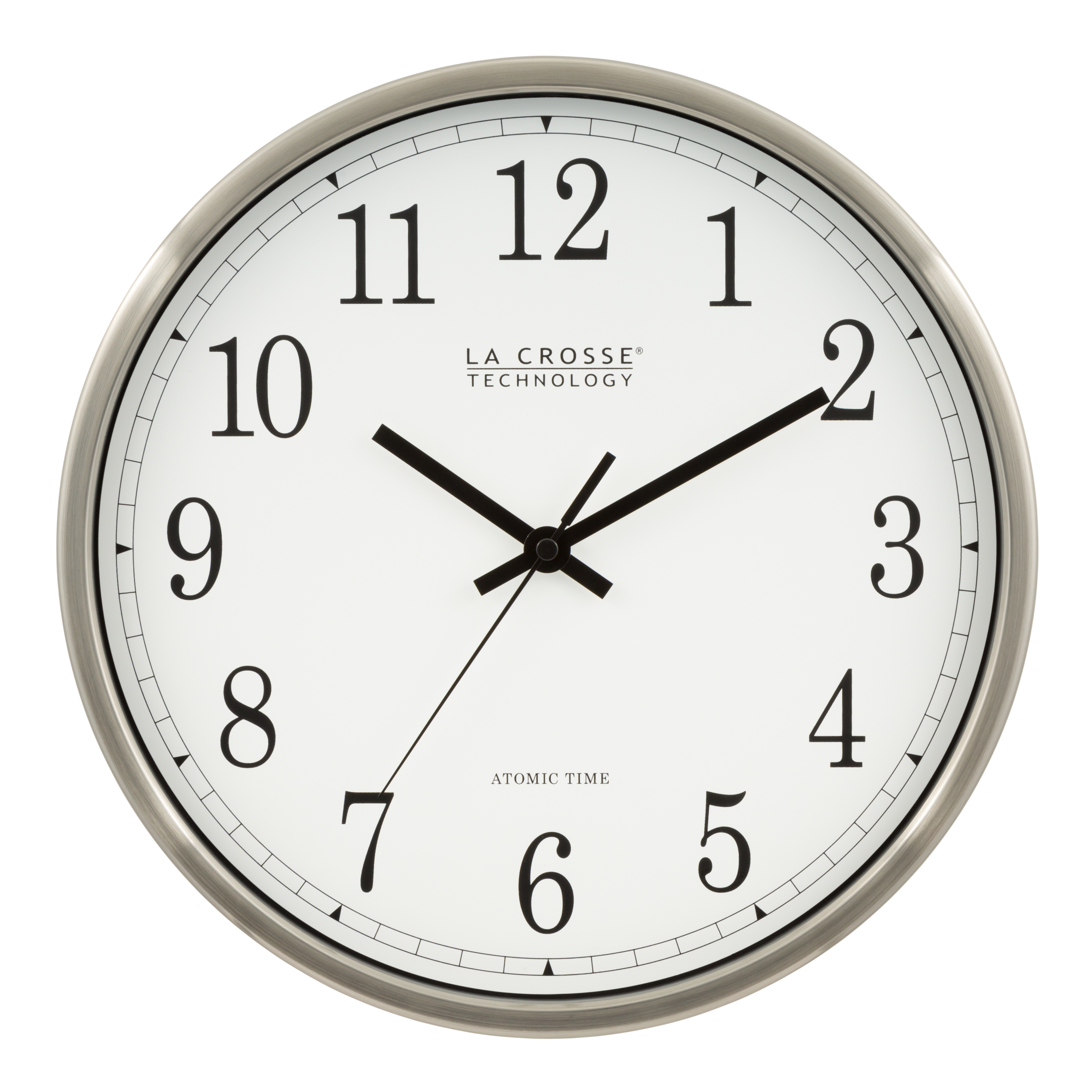 La Crosse Technology 12 Inch Atomic Analog Metal Wall Clock WT 3126B 