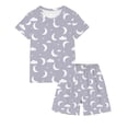 thumbnail image 4 of Auroural Big Girls Clothes 2 Piece Sets for Girls Kids Girls Fashion Cute Print Loose Short Sleeve Top Shorts Set Homewear Set, 4 of 8