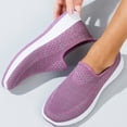 thumbnail image 5 of GPOECD Women Shoes Casual Fashion Breathable Mesh Hollow Out Design Platform Soft Sole Lightweight Walking Sneakers Womens Shoes Purple,41, 5 of 9