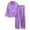 Purple, variant on Beezizac Little & Big Girls Pajama Set Size 10-2-Piece Baby Blue Satin Silky Cozy Long Sleeve Kid Classical Sleepover PJ
