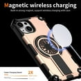 thumbnail image 4 of Strong Magnetic for iPhone 14 Case with Hidden Stand, Compatible with Mag-Safe, Military Grade Drop Protection, Built-in Kickstand for iPhone 14 Heavy Duty Shockproof Cover, Rosegold, 4 of 7