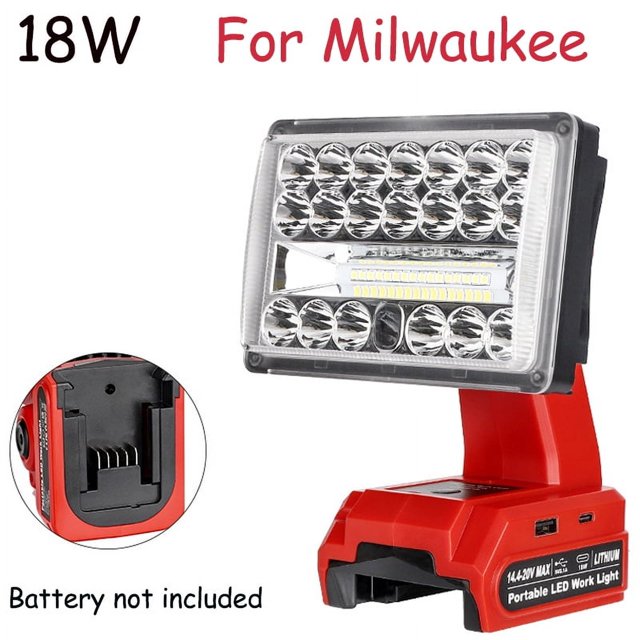 Linterna LED para Exteriores Lámparas de Inundación para Makita/Dewalt/Milwaukee/Bosch/Black&Decker/Ryobi 18V Batería de Iones de Litio Linterna de Trabajo