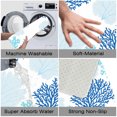 thumbnail image 3 of Blue Beach Luxury Flannel Bathroom Mats 16x24, Beach Coastal Extra Soft and Absorbent Non-Slip Shower Rug for Bathroom Floor, 3 of 9