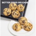 thumbnail image 6 of HONGBAKE 2 Pack 9.7"X7.6" Small Cookie Sheet, 57% Thicker Nonstick 1/8 Toaster Oven Pans, Heavy Duty Cookie Sheet Pan Set, Baking Sheet, Black, 6 of 11
