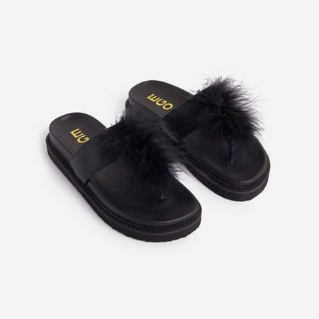

Aueoeo Open toe slippers for women Women Outdoor Flat Anti-Slip Slippers Casual Beach Slippers Large Size Shoes