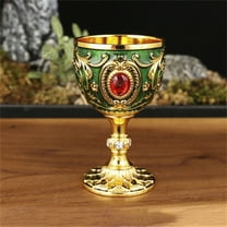 Clearance Tableware Vintage Medieval Goblet Drinking Glass Party Supplies Handmade Novelty Engraving Metal Wine Cup Desktop Decoration D