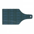 thumbnail image 1 of Victorian Cutting Board, Ornamental Renaissance Flourish with Venetian Design in Blue Shades, Tempered Glass Cutting and Serving Board, Wine Bottle Shape, Dark Blue and Pale Blue, by Ambesonne, 1 of 1