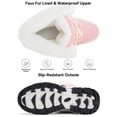 thumbnail image 6 of Stepedia Snow Boots for Women Waterproof Mid Calf Lace Up Warm Faux Fur Winter Boots for Outdoor, Pink, 6 of 8