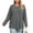 Gray, variant on Vivianyo HD Women's Plus Size Round Neck Long Sleeve Tunic Top, Curved Split Hem Loose Shirt for Autumn Daily Errands Casual Outings, Sizes L-4XL